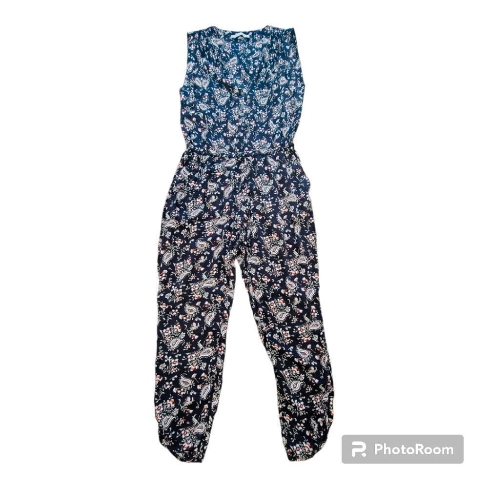 Abercrombie & Fitch Navy Floral Jumpsuit